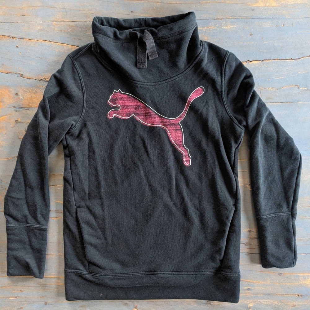 PUMA French Terry Cowl Neck Pullover